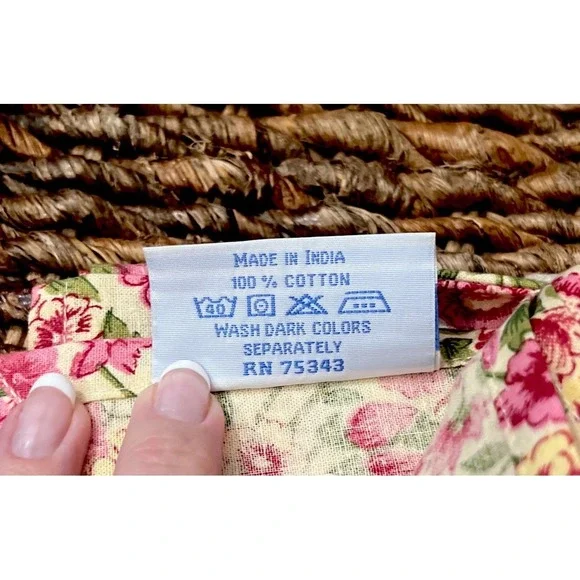 Set Of 4 April Cornell Floral Print 100% Cotton 16"X16" Cloth Napkins HTF NWT! - Picture 5 of 5